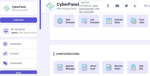 cyberpanel Panel Free hosting